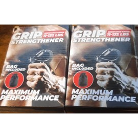 BASIC CONCEPTS Set of 2 Strength Trainer Adjustable 11-132 lb Hand Grip for Forearm Exercise