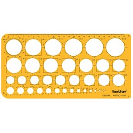 Liquidraw Circle Template Stencil Ellipse Oval Triangle Square Hexagon Geometry Shapes Templates For Drawing Rulers Technical Drafting Stencils Engineering Architecture (36 Circles)