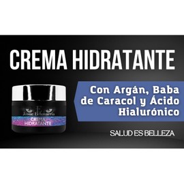 Crema Altamente Hidratante Argán Acido Hialurónico y Baba de Caracol 3 Frascos