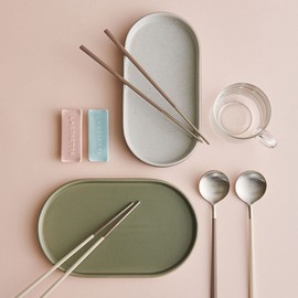 Laciete Ybro cutlery set for 4 (4 sets of spoons and chopsticks), mocha brown mocha brown_4 sets 4 sets / 라씨에뜨 이브로 수저세트 4인 세트 ( 숟가락젓가락 4벌), 모카브라운모카브라운_4세트4세트