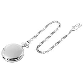 Excellanc Pocket Skeleton Watch with Chain Unisex Analogue Mechanical 4000021, Silver