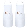 Auronna Pack Of 2 Kitchen Aprons (White, 2 Pack)