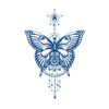 4 Blätter langanhaltende Schmetterling Tattoo Blumen Tattoo Semi-Permanente Tattoo GZ