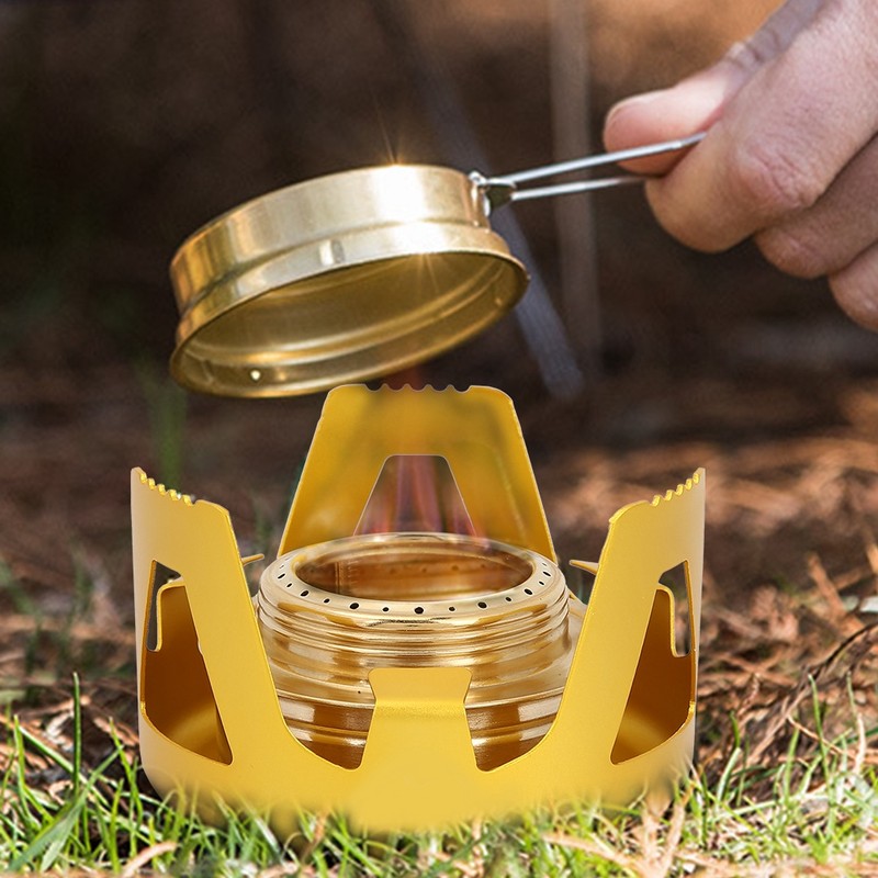 Outdoor Portable Ultra Light Mini Cooking Spirit Burner Alcohol Fuel