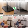 C Shaped End Table for Couch, TV Dinner Tray Table