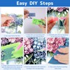 Hydrangea Diamond Art Hanging Kits for Adults, Flower Diamond Painting