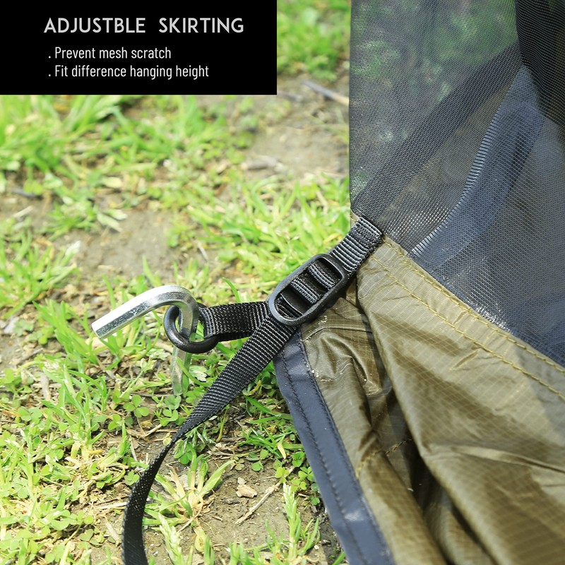 Lightweight No Bug Screen House for Hammock, Canoe Picnics Backyards
