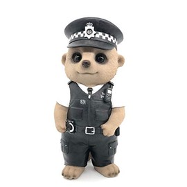 Vivid Arts - Policeman Baby Meerkat Home or Garden Decoration (XMK-2333-D)