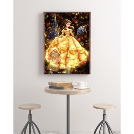 RYMILIE Diamond Painting Kits for Adults - Princess DIY 5D Diamond Art Kits Full Drill Diamond Dots Paintings with Diamonds Gem Art and Crafts Home Decor 12x16inch