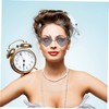 OATIPHO Fashion Rimless Shaped Sunglasses for Parties Uv Eyewear for