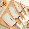 Knife Set, 6-Piece Kitchen Knife Set with Block, Stainless Steel
