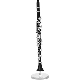 Broadway Gifts 6.2" Black Bakelite Clarinet Miniature Decoration with Stand and Case