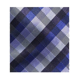 Jacob Alexander - Corbata de cuello a cuadros para hombre, Azul, Regular - 56 inch