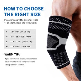 Mayoii Pack of 2 Elbow Brace, Tennis Elbow Bandage Men and Women, Elbow Pads for Sports, Fitness, Tennis Elbow, Golfer's Elbow - Non-Slip & Breathable (S)