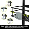 Orimade Over the Door Shower Caddy Adjustable 5 Tier Black,Bathroom