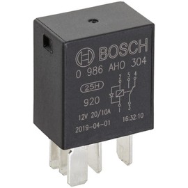 Bosch Automotive 0986AH0304 Micro Relay 12V 20A 5 Terminals IP5K4 Temperature Resistance -40°C to 85°C