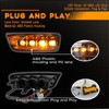 ZDEERAOTO Upgrade LED Front Bumper Fog light DRL Amber Sequential
