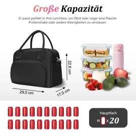 AOTM Cool Bag Small for Women Men, 12 L Large Lunch Bag, Insulated Adjustable Shoulder Straps, Foldable Mini Cool Bag, Cool Box, Small for Men, Women, Insulated Bag for Work, Picnic, On the Go