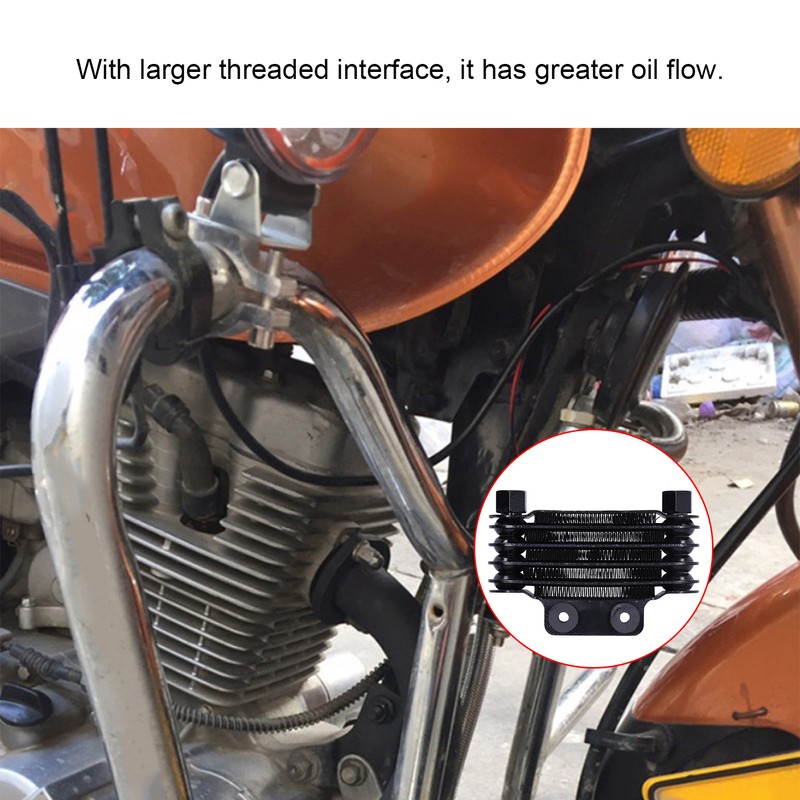 Universal Engine Oil Cooler Cooling Radiator Accessory for 125-250CC Motorcycles