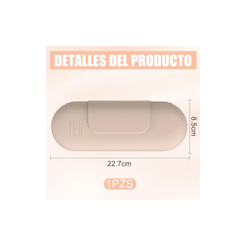 Estuche para Brochas de Maquillaje de Silicona, con Cierre magnético