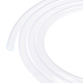 TOP-VIGOR 8mm ID 10mm OD PVC Clear Vinyl Tubing, 2M Length Food Grade Flexible Water Pipe, Plastic Tube for Transfer Water, Oil, Air, Powders & Fine Granules