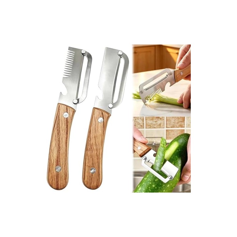 Cuchillo Pelador Multifuncional - Pelador de Verduras con Mango de