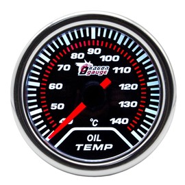 Car Oil Temperature Display 2 Inch 52 mm Oil Temperature Meter with Sensor 12 V Bright White Light Temperature Meter Oil Temperature Meter Display Pointer Display 40 to 140 Celsius