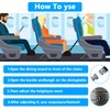 2 Pcs Adjustable Airplane Foot Rest with Breathable Mesh -