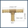 INFINAUTO Car 5/16" 8mm Brass Barb Hose Fitting Tee T