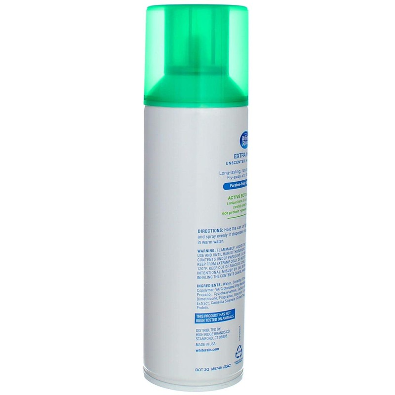 White Rain Aerosol Hairspray Unscented, Extra Hold 7 oz (Pack