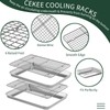 Half Sheet Pans with Rack Set [2 Pans + 2