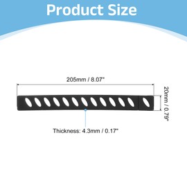 uxcell 10Pcs Blade Edge Guards Knife Protector, 205x20x4.3mm Plastic Blade Edge Cover Sleeves Universal Knife Covers Knife Sheath for Kitchen, Black