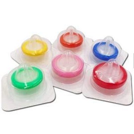 Azzota Nylon Disposable Syringe Filter - 13mm, 0.45um, Individually wrapped & Sterile, 100/pk