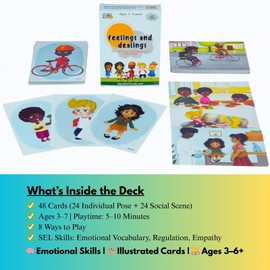 Feelings and Dealings: an Emotions and Empathy Card Game | Emotional Intelligence for Kids Ages 3–7 | SEL Activities | Educational Counseling Tool for Parents, Teachers & Therapists