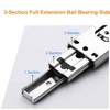 1 Pairs of 14 Inch Drawer Slides 3-Section Full Extension