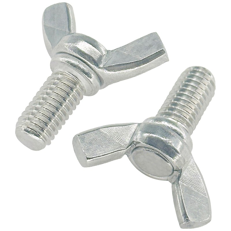10 PCS M8 Stainless Steel Hand Tighten Butterfly Screws Wing