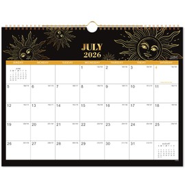 Calendar 2026-2027 - 2026-2027 Wall Calendar, July 2026 - December 2027, 15" x 11.5", Wall Calendar 2026-2027, 18 Monthly Calendar with Twin-wire Binding, Thick Paper, Hanging Hook - The Sun