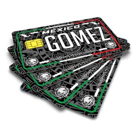 Gomez Credit Card Skin Cover Vinyl Stickers (4 Pack) -Mexican Decal Mexico Car Plate Adhesive Gomez