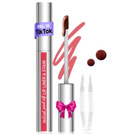 Lip Liner - Lip Liner Stain, Peel Off Lip Stain, Long Lasting Lip Stain Peel Off with Natural Finish, Easy to Use, Waterproof, Smudge-proof, Transfer-proof, Highly Pigmented Color, Nude Pink