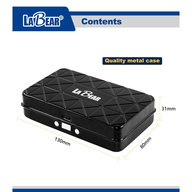 LABEAR-Low Profile 120-Tooth Reversible Ratchet wrench socket set, Non-slip socket,