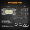 Flush Mount LED Pods, Muto-Beam 2PCS 3Inch LED Fog Lights