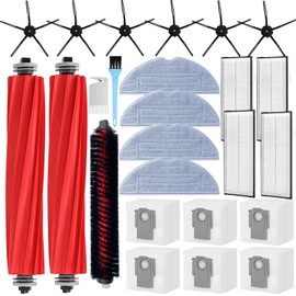 GYLBF Accessories Kit for Roborock S7 MaxV Ultra / S7 Pro Ultra Vacuum Cleaner, 2 Roller Brush, 1 Self-Cleaning Brush, 4 Hepa Filter, 6 Side Brush, 4 Mop Cloth, 6 Dust Bags