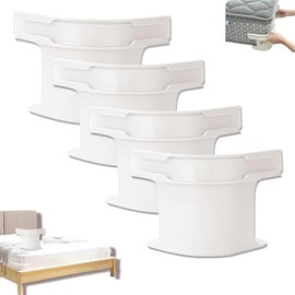 Locking Sheet Holders 4-Piece Set, Sheet Holder Strips, Sheet Non-Slip Clips, Mattress Straps, Non-Slip Sheet Holders Hold Sheets Securely in Place - Color: white
