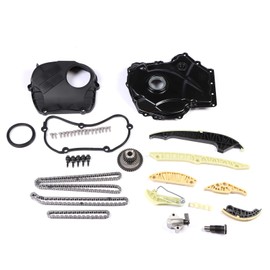 Autodevil Engine Timing Chain Kit EA888 1.8L 2.0L Fit for Tiguan-auto 2009-2018 for Passat-auto 2008-2015 Fit for Jetta-auto Q3 CC A5/A4/A3/A6 Beetle Eos S3 06-15 with Time Covers Oil Pump Tensioner