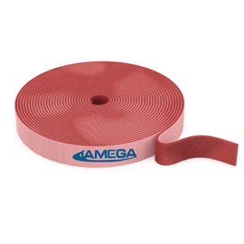 JAMEGA 5 m Velcro Cable Ties Roll - 15 mm Wide Free Cut to Size Reusable Velcro Cable Ties on Roll Velcro Tape Roll Velcro Cable Organiser Cable Management - Red