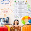 Feifeiya 4 Pcs Summer Calendar Poster June July August Planner