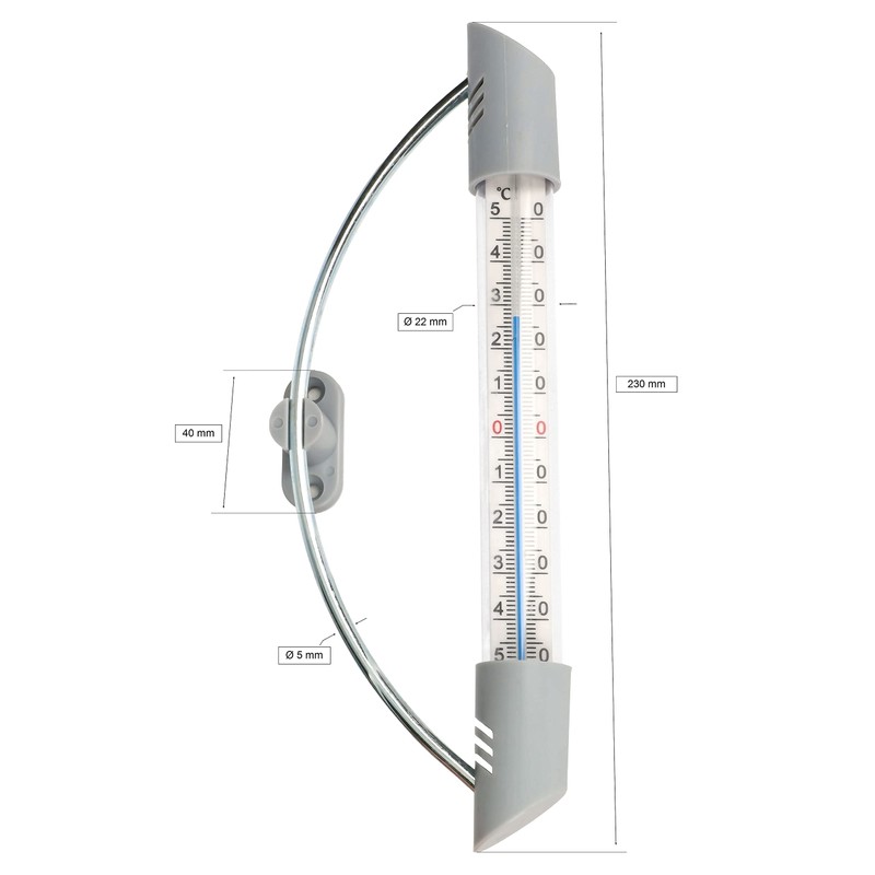 KOTARBAU® Outdoor Thermometer for Windows and Wall Mounting Long Design