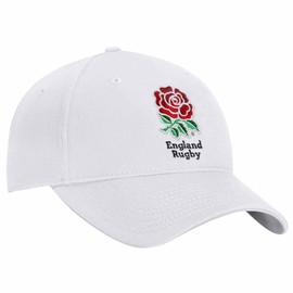 GIFTS 4 ALL England RFU Rugby Baseball Cap, Adults England Rugby Fans Cap, English Rugby Union Supporters Cap White