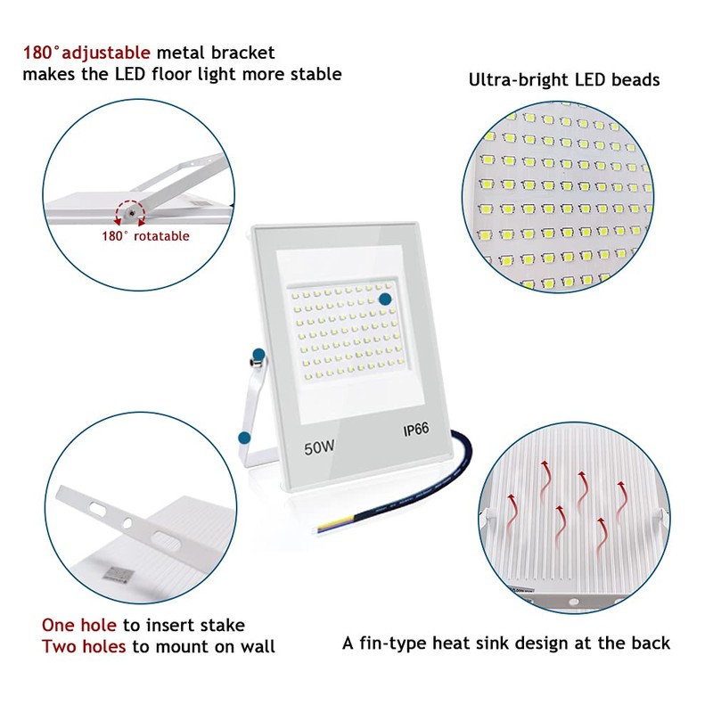 Lysed 50W LED Flood Light,Outdoor Security Lights Daylight Super Bright