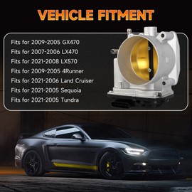 INGKAN 22030-0F010 Throttle Body Fits for Lexus GX470 05-09/ LX470 06-07/ LX570 08-21, Toyota 4Runner 05-09/ Land Cruiser 06-21/ Sequoia 05-21/ Tundra 05-21 5.7L V8 OE 22030-0S010 22030-38020